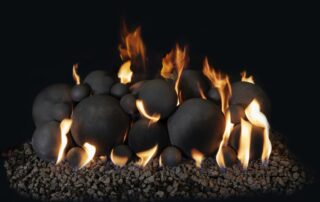 chimenea de gas bolas